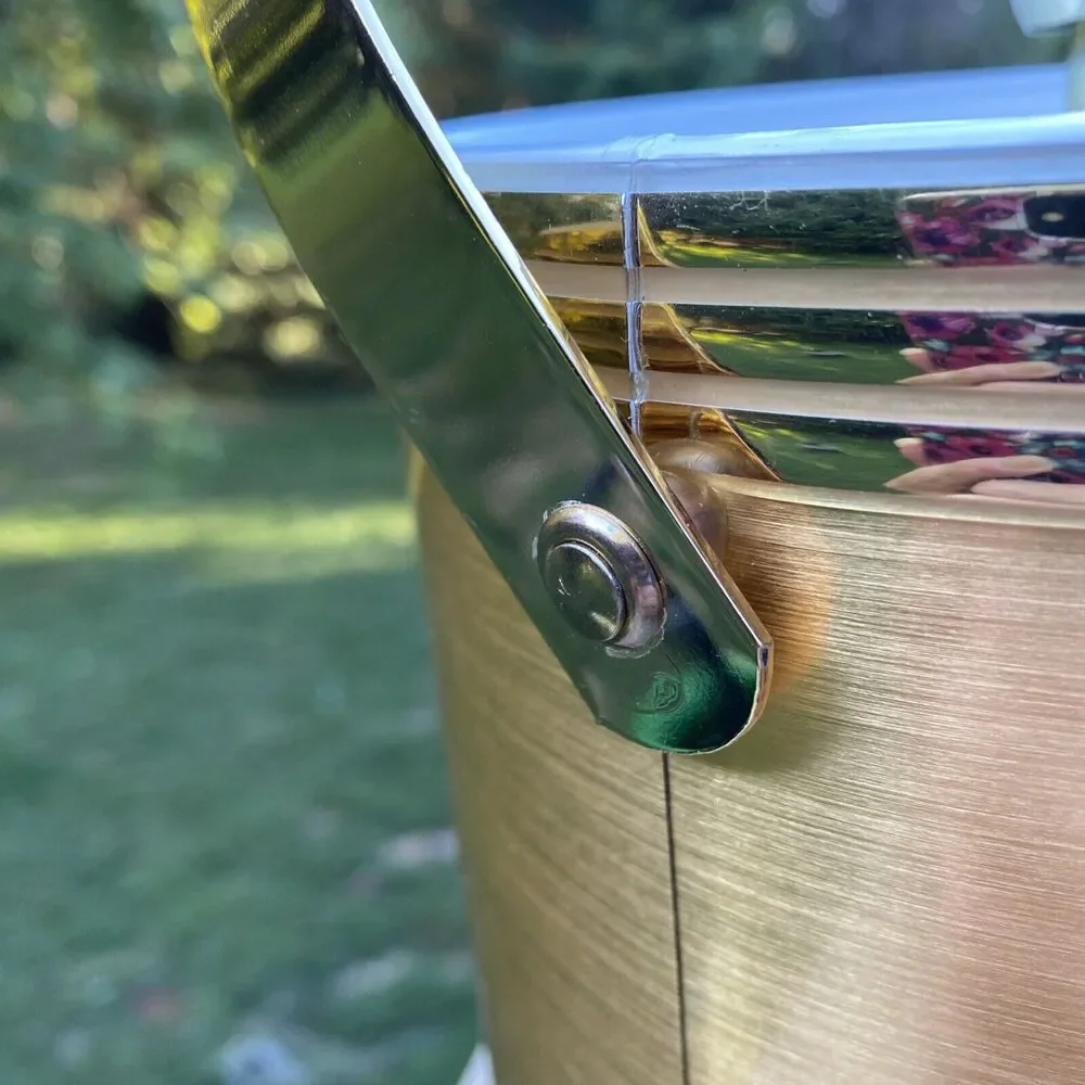 Mid century Modern gold tone Ice Bucket